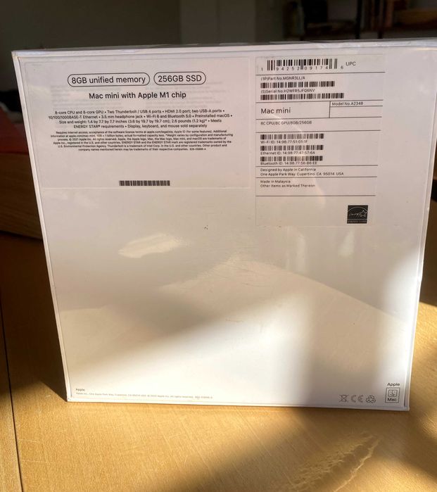 Mac Mini M1 – 8GB RAM / 256GB SSD – Novo, Selado