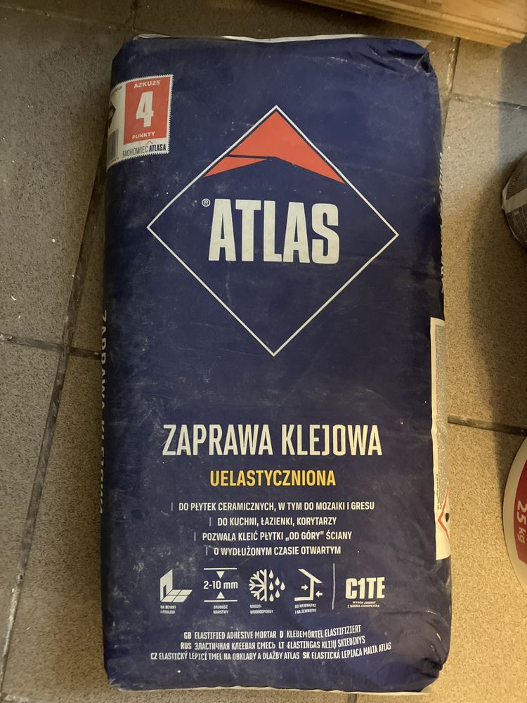 Atlas zaprawa klejowa uelastyczniona 25 kg nowa