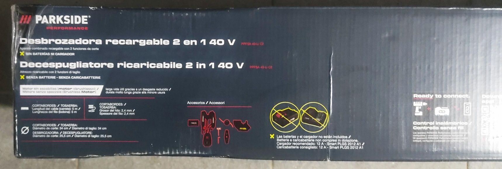 Roçadora performance 40v Parkside - nova