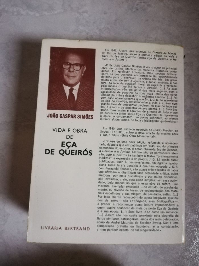 Vida e Obra de Eça de Queirós - João Gaspar Simões