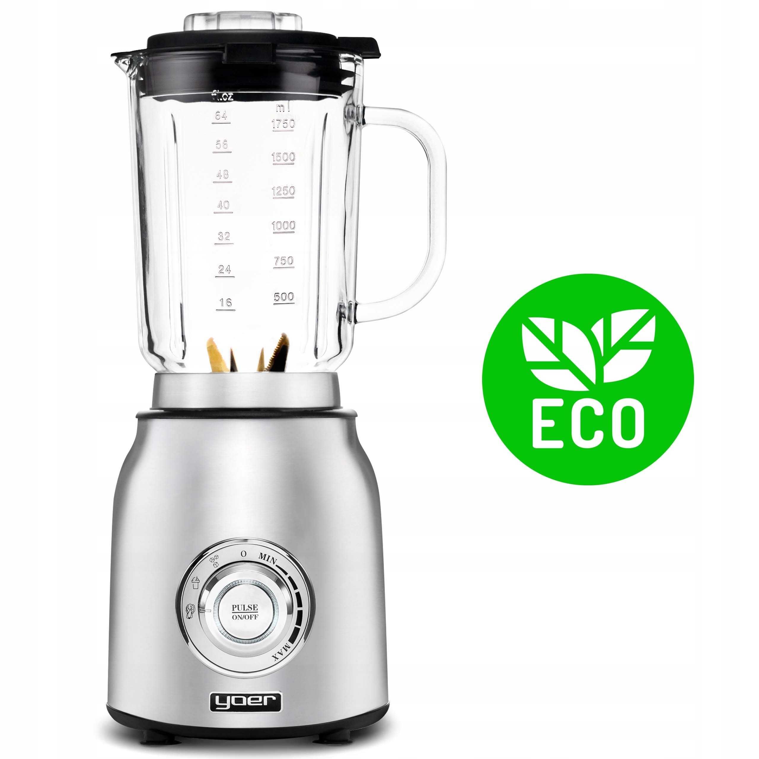 SZKLANY Blender kielichowy 4w1 MOCNY 1800W + akcesoria ZESTAW