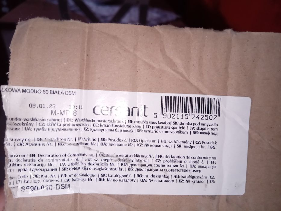 Szafka umywalkowa 60 Cersanit