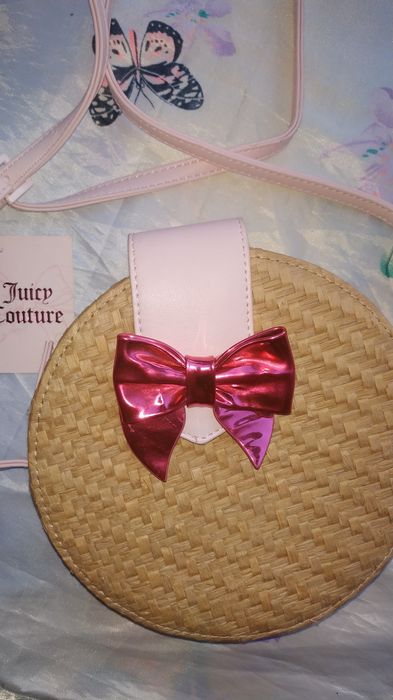 Плетенная соломенная круглая сумочка Juicy Couture