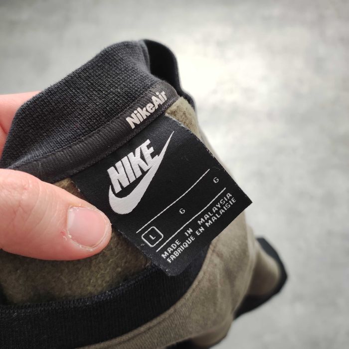 MĘSKA Bluza Dwa-Kolor Nike Czarna Oliwka AIR Max Bawełna Casual Sport