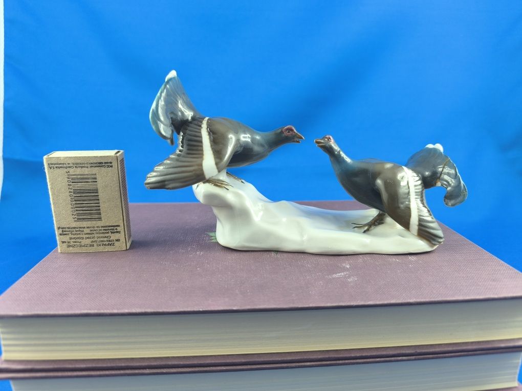 Głuszce Pfeffer Gotha 1900-34r #ptak #porcelana #ozdoba #dekoracja