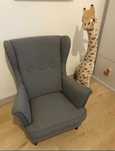 fotel Strandmon dla dziecka uszak szary Ikea