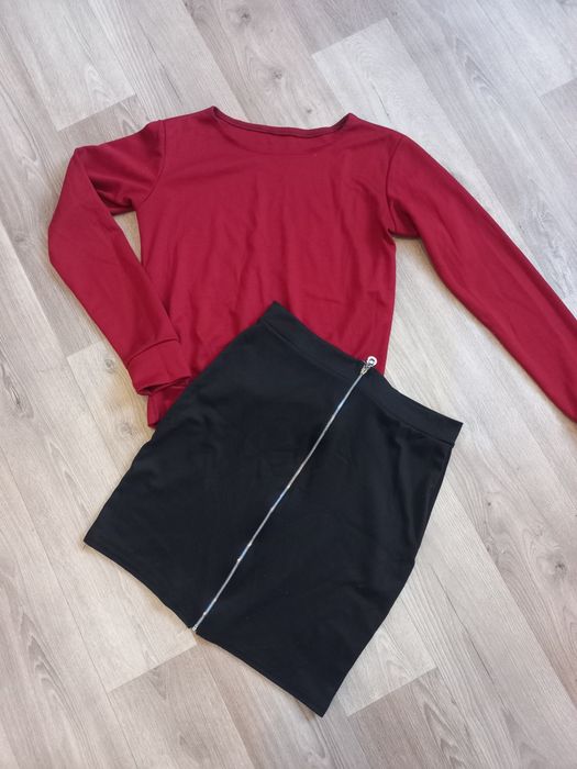 Жіночий трикотажний костюм юбка і светр 44 розмір