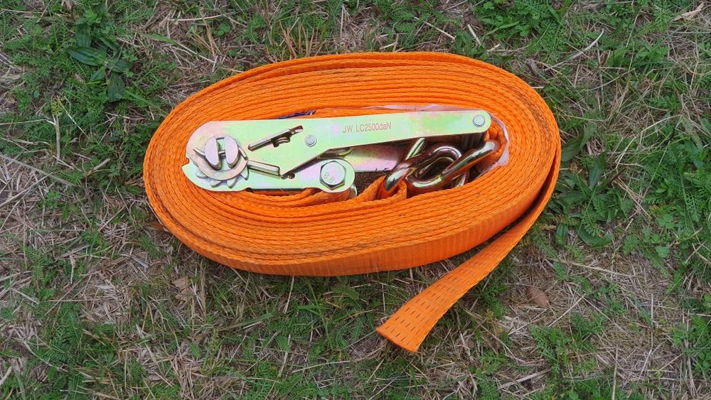 Nowe pasy transportowe z napinaczem 5T 50mm 8m atesty TUV GS