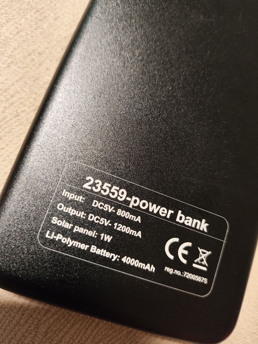 Power bank 4000 mAh ładowany słońcem