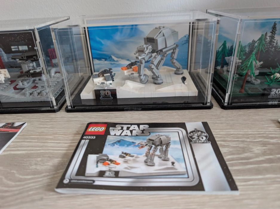 Lego 40362 Endor, 40333 Hoth, 40407 death star, 40451 tattoine