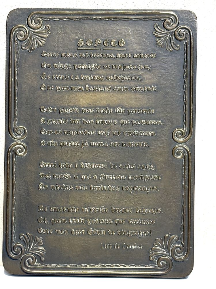 Antigas medalhas comemorativas em bronze Camões 1580 até 1980