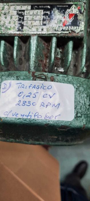 Motor Eléctrico Trifásico (D)-0.25Cv- 2830 rpm
        c/ ventilador