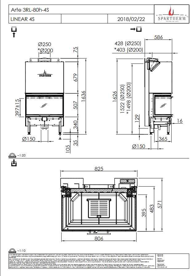 Wkład kominkowy Spartherm Arte-3RL-80h-4S