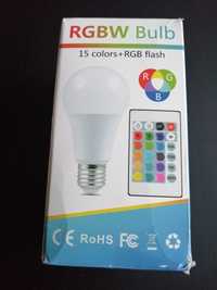 LED лампа RGBW Buld с пультом E27 85-265V 10W