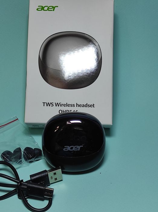Навушники Acer TWS — комфорт, кейс, брендований якісний звук, нові