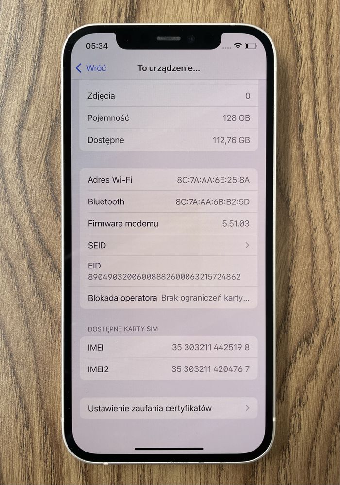 iPhone 12 128gb biały stan idealny