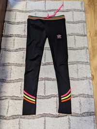 S Getry leginsy kolorowe lampasy adidas