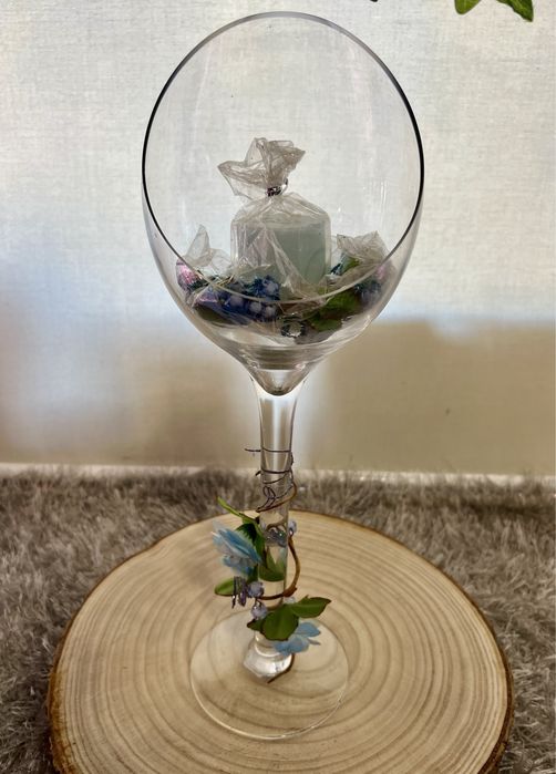 ULTIMA Jarra de decoração com vela e flores NOVO
