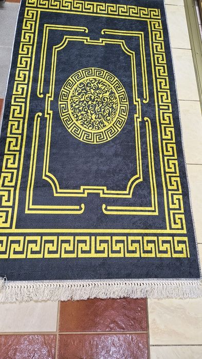 Dywanik chodnik czarny 80x150 cm antypoślizgowy