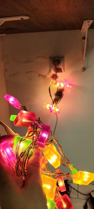 Lampki choinkowe kolorowe słodkie dziecięce kolory