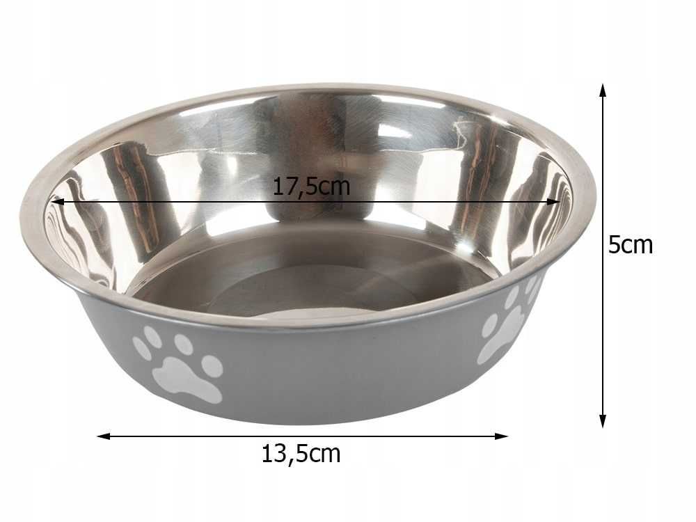 Miska dla psa kota na karmę wodę metalowa antypoślizgowa 700ml