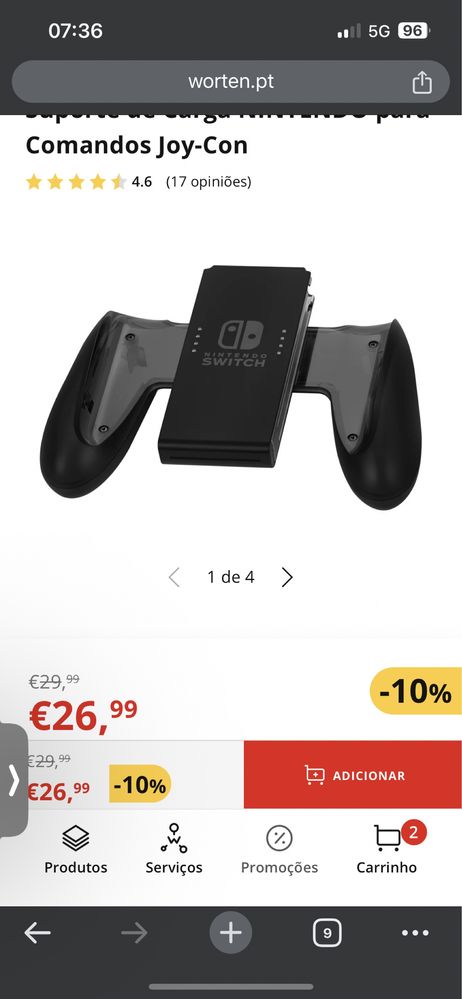 Comando joy con nintendo swith