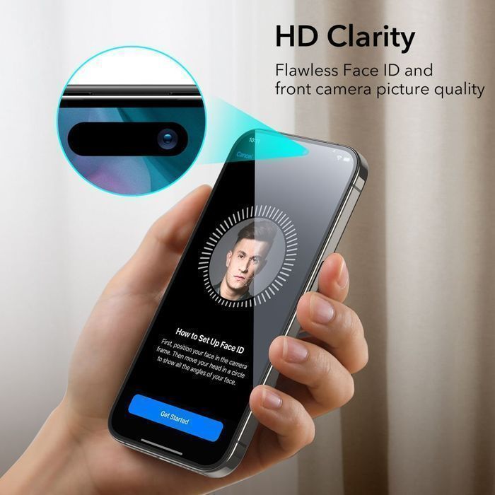 Szkło Hartowane ESR Tempered Glass Iphone 15 Pro Max 2x, Czarny