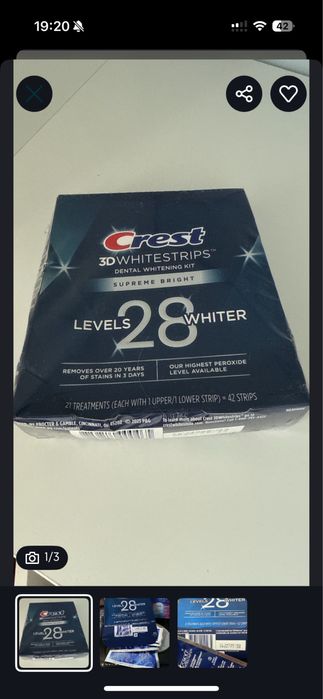 Paski wybielające zęby Crest 28 levels 10 szt. z USA