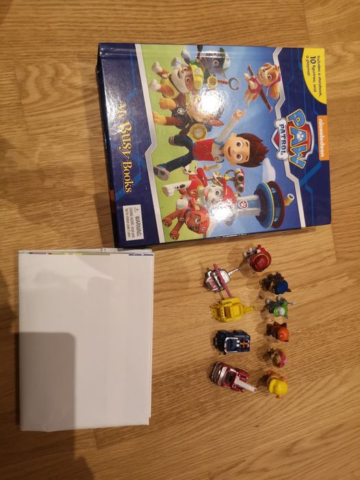 Psi patrol zabawka figurki l książka dla dzieci i mata w języku angie