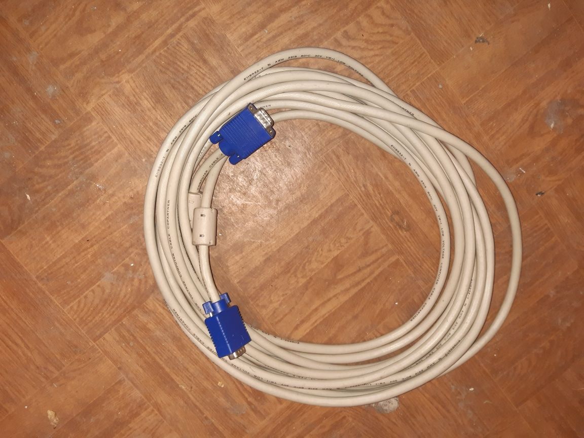 Кабель vga/vga, 5м білий