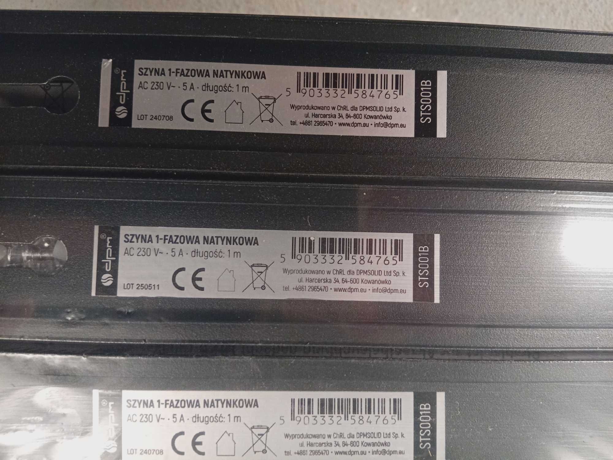 Szyna do reflektora DPM X-Line Solid 1 m czarna