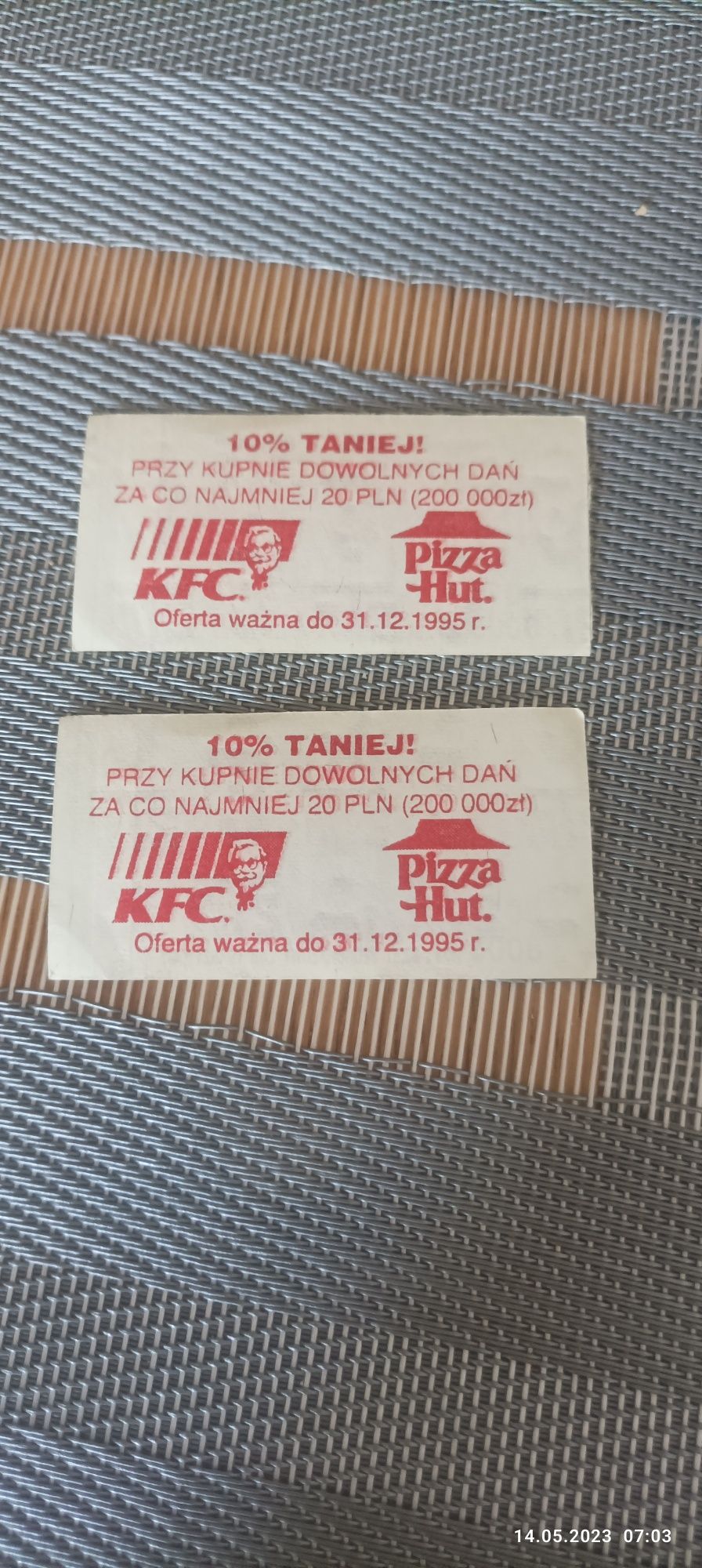 Bilety ZTM Warszawa 1995 Denominacja Unikat