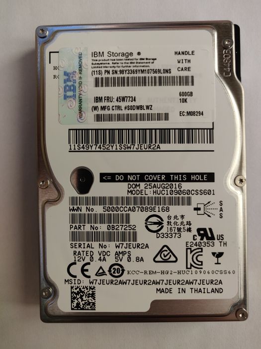 Discos Servidor SAS 600GB 10K 2.5"