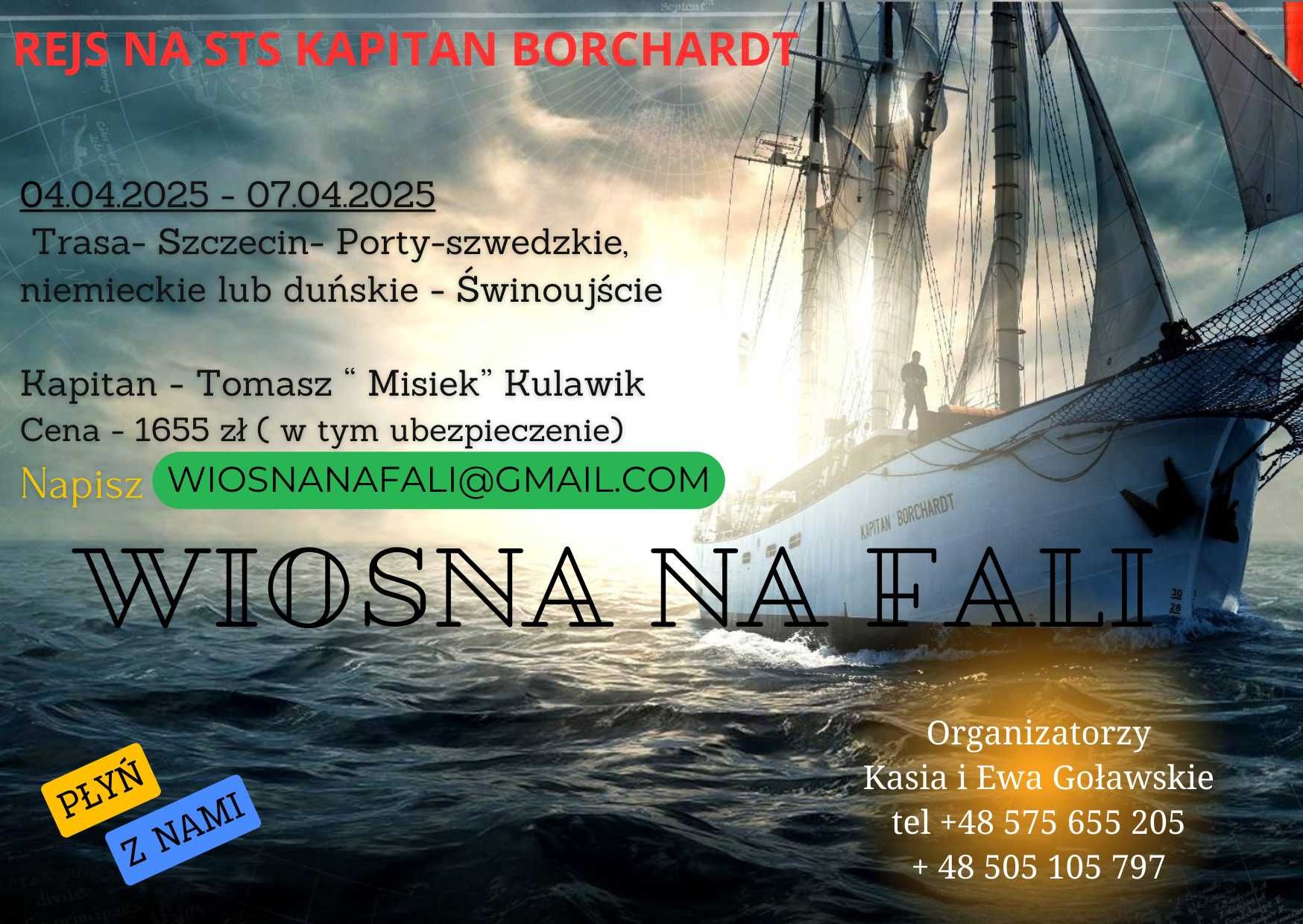 Rejs żaglowcem STS Kapitan Borchardt