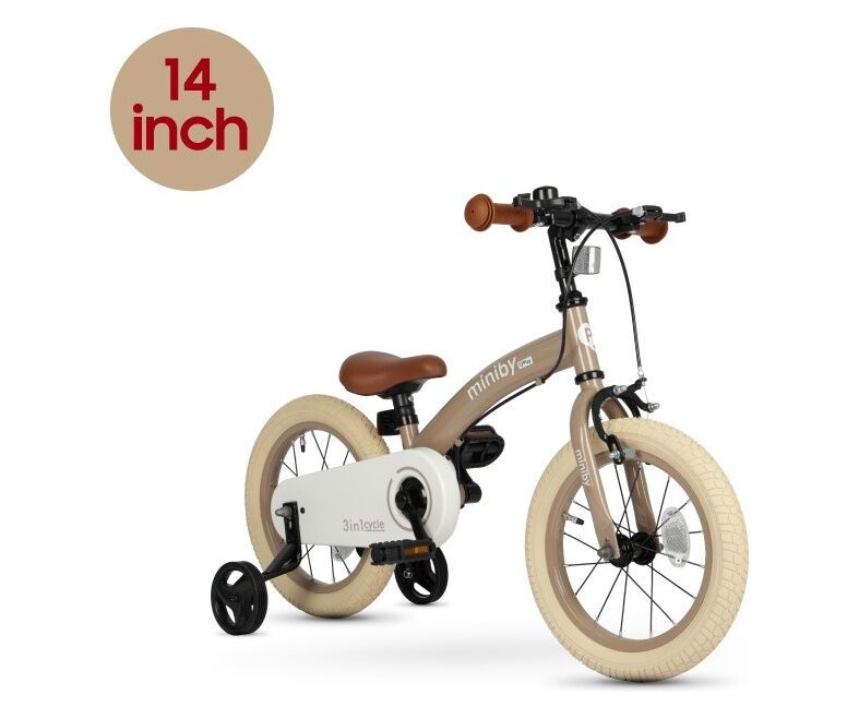 Велосипед - велобег 3in1 Q PLAY MINIBY,колеса 14,съёмные педали