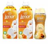 Zestaw Lenor Gold Orchid Vanilia płyn do płukania 2x1,2L +perełki 210g