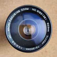 Lente Zoom, Vivitar Zoom 75-300mm f/4.5-5.6 com montagem CanonFD