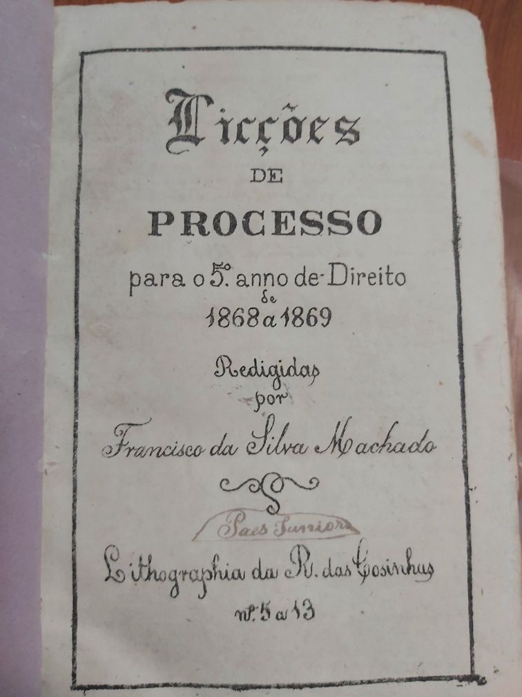 Livro antigo de Direito 1869