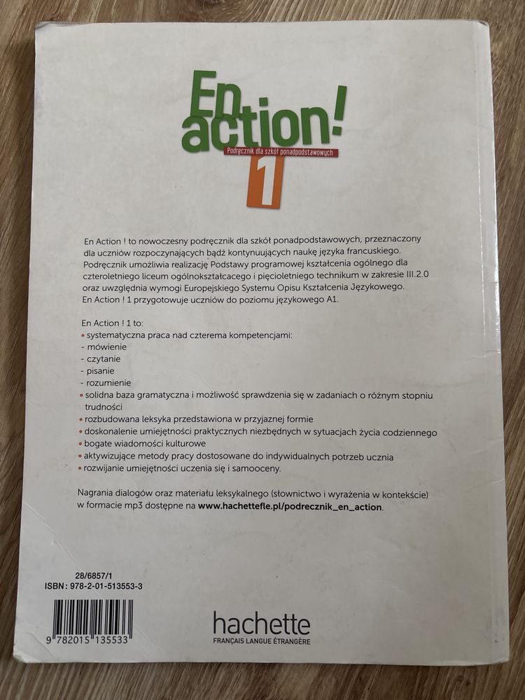 Podręcznik dla szkół ponadpodstawowych „En action!” j.francuski kl.1