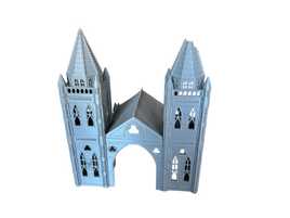 Imperialny Kościół - gotycka ruina (front), grimdark, druk 3D