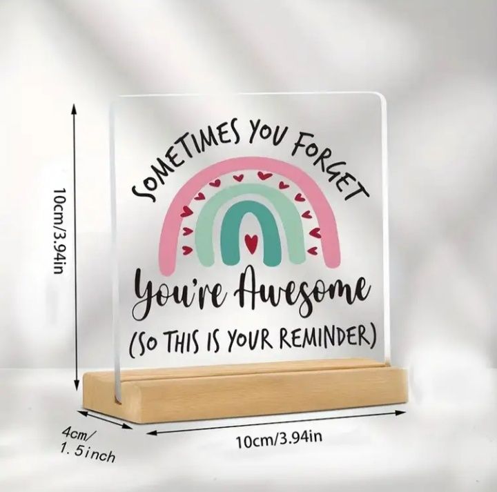 Placa Acrílica You're Awesome com base