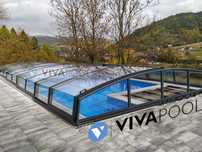 Zadaszenie basenowe CASABLANCA 6,55 x 3,25 x 0,65 niska pokrywa dach