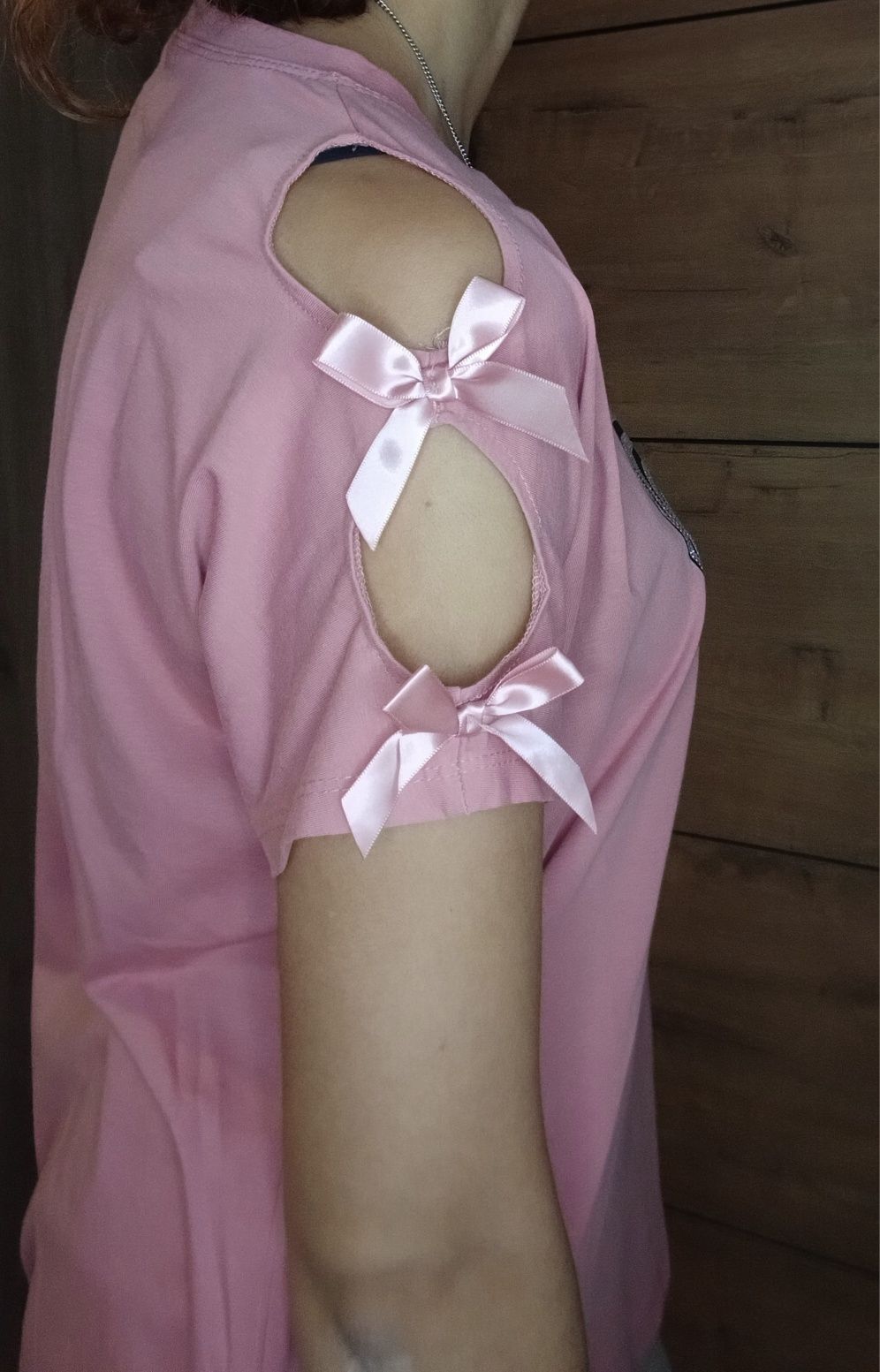 Blusa rosa com coração