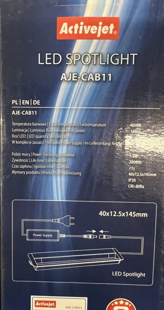Led lampka oświetlenie punktowe led