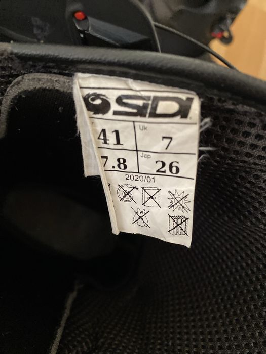 Buty motocyklowe wysokie Sidi Rex Air 41 dł Wkładki 26 cm - czarne
