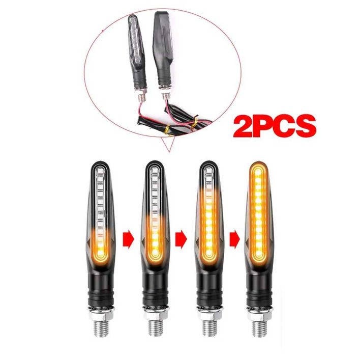 Kierunki (12led) 12V 2szt.pomarańcz pływające110x85x25 motor,hulajnoga