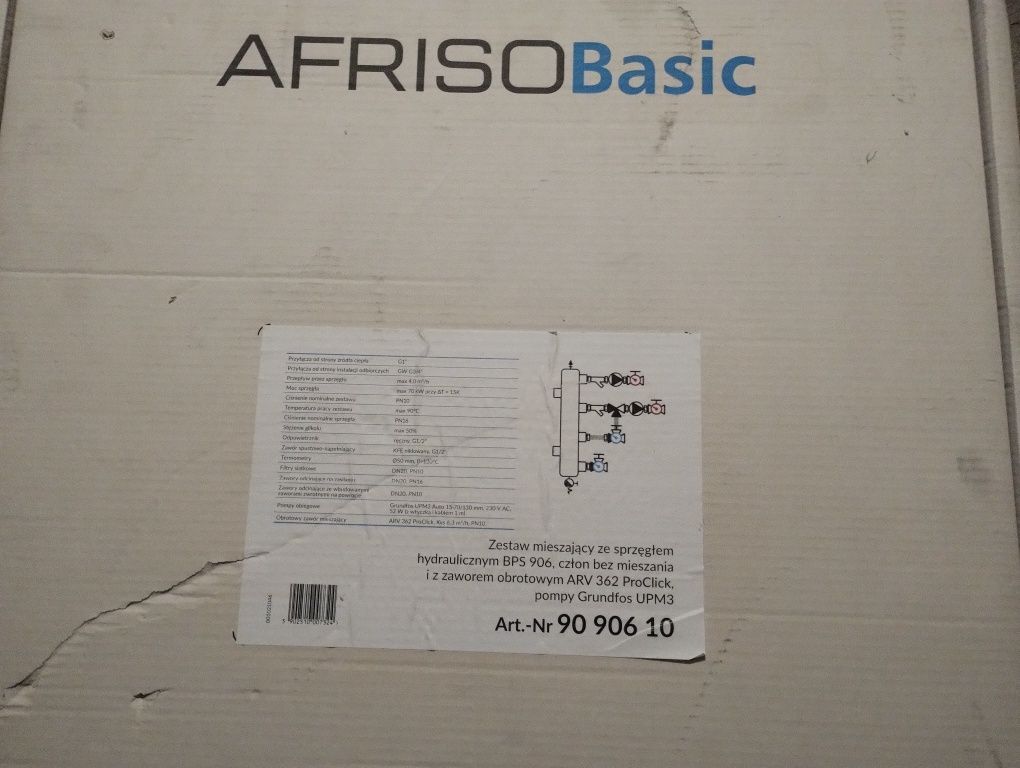 Zestaw mieszający ze sprzęgłem hydraulicznym AFRISO BPS 906
