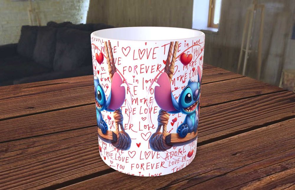 Caneca personalizada Lilo-Stitch-Dia Dos Namorados Novo