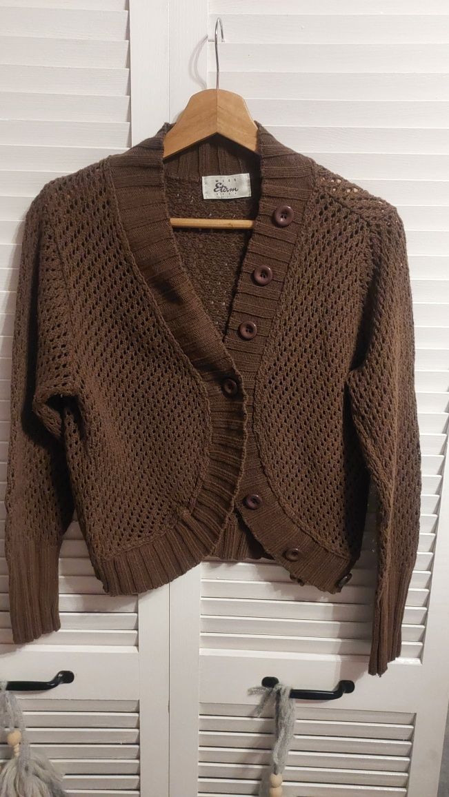 Sweter ażurowy rozpinany M/L