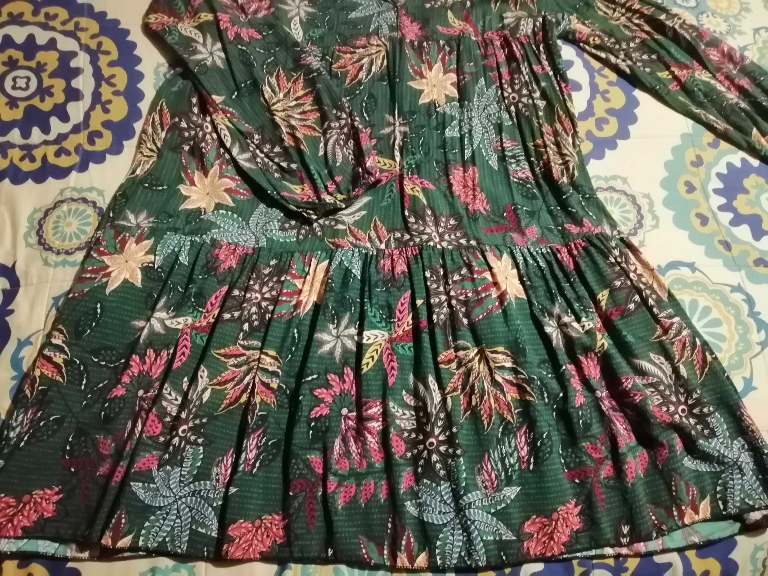 Vestido flores novo veste até XL